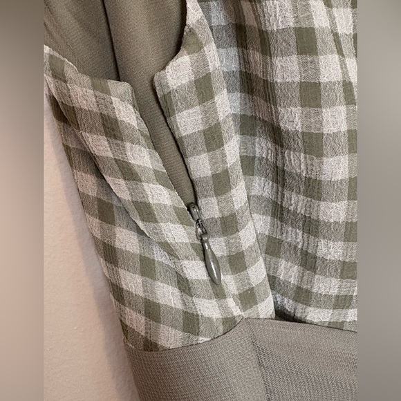 Mac & Jac Green Gingham Cottagecore Dress Ribbon Tie Waist Lined Sundress Sz Med - Picture 6 of 13